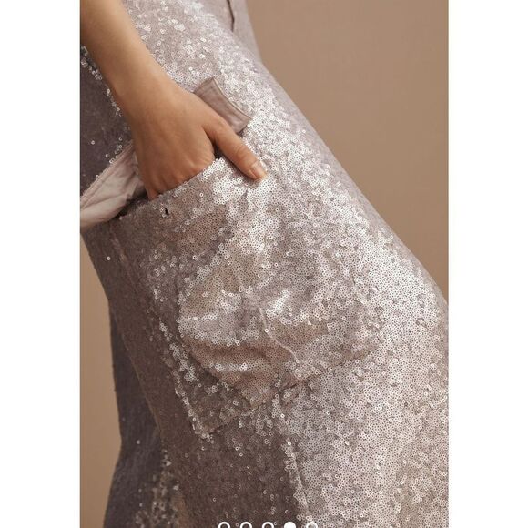 By Anthropologie sequin cargo pants NEW - Picture 3 of 10